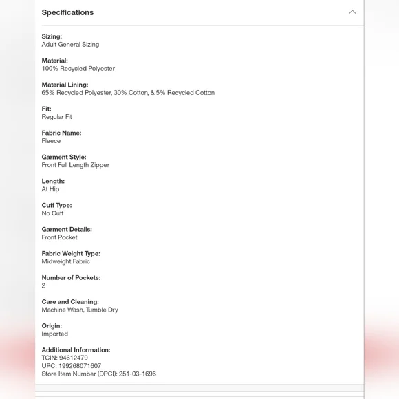 Adult Jacket Faux-shearling Size Small #227 - Picture 8 of 8